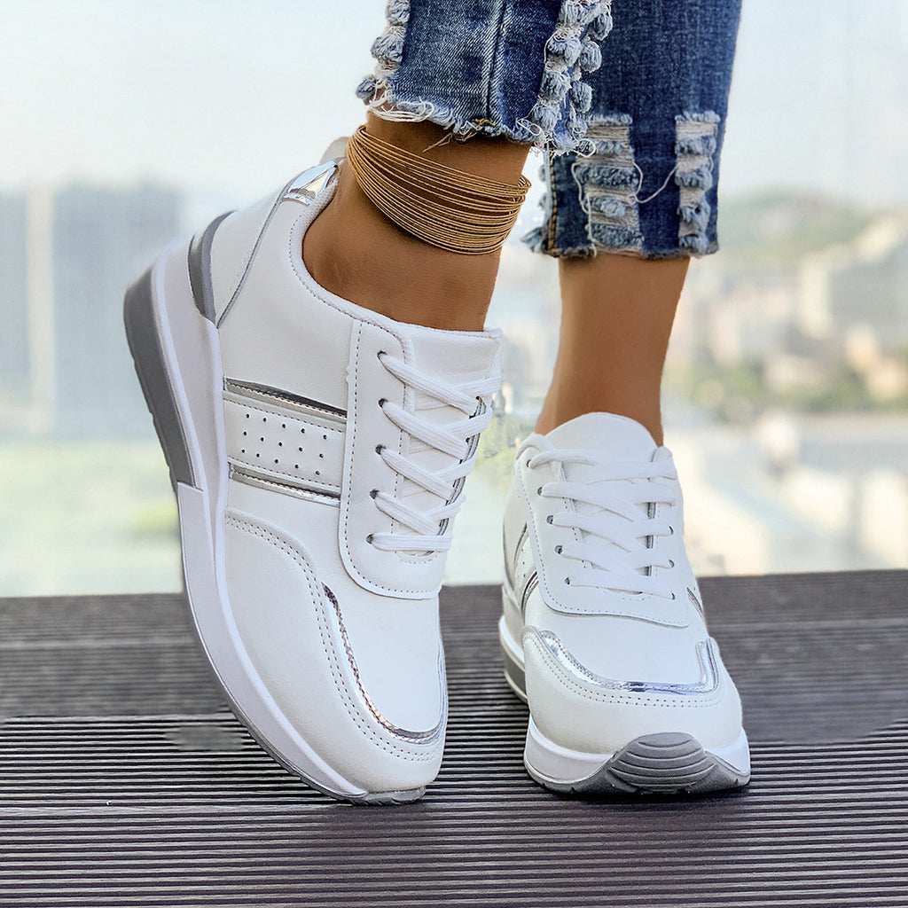 Womens Chunky-Soled Casual Fashion Sneakers